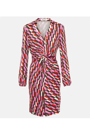 Diane von Furstenberg Printed wrap minidress