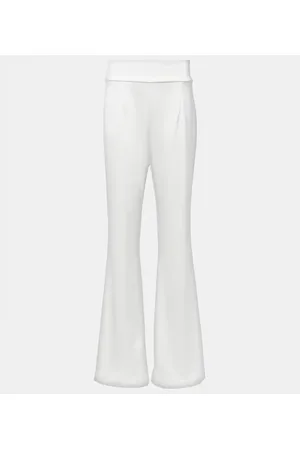 GALVAN Bridal Sculpted satin flared pants