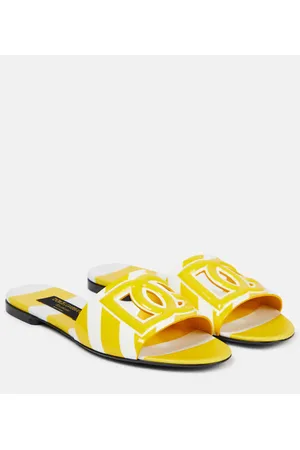 Dolce & Gabbana Portofino DG patent leather slides