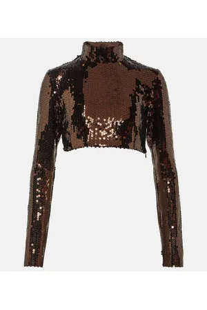 ‎Taller Marmo‎ Cherilyn sequined crop top