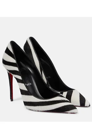 Christian Louboutin Kate 100 zebra-print calf hair pumps