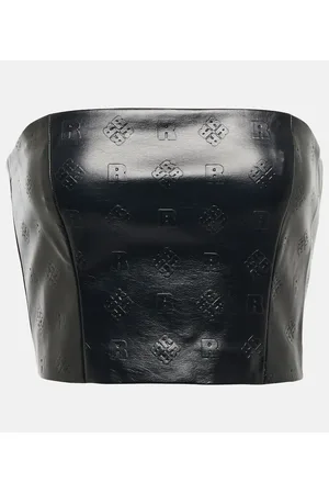 ROTATE Emili faux leather bustier