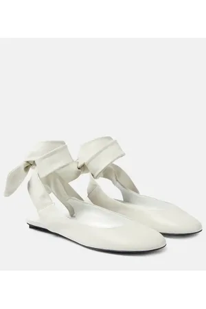 The Attico Bridal Cloe leather slingback flats