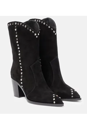 Gianvito Rossi Denver studded suede cowboy boots