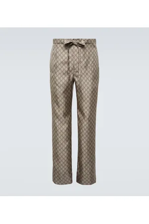 Gucci GG silk straight pants