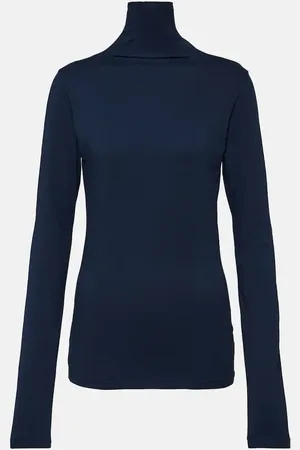 Velvet Talisia cotton-blend turtleneck top