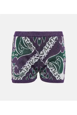 VALENTINO High-rise printed shorts