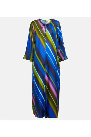 Dorothee Schumacher Citylight Stripes silk-twill midi dress