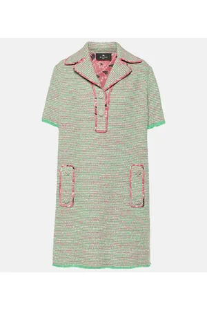 Etro Wool and cotton-blend tweed minidress