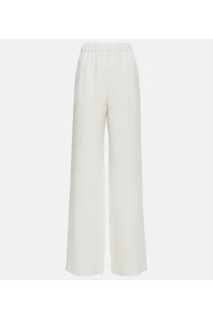 VALENTINO High rise silk wide-leg pants