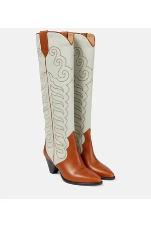Isabel Marant Liela leather and suede cowboy boots