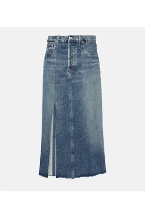 Citizens of Humanity Raian denim midi skirt