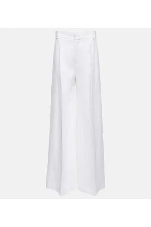 Chloé ChloÃ© High-rise linen and cotton wide pants
