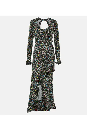 Paco rabanne Printed wrap midi dress