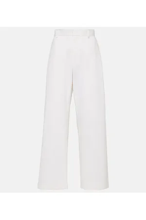 The Row Perseo cotton and silk wide-leg pants