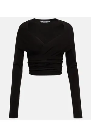 Dolce & Gabbana X Kim Ruched jersey gloved top
