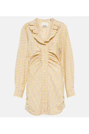 Isabel Marant Coral checked cotton and silk minidress