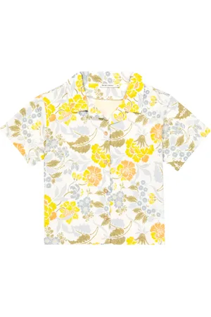 The New Society Gianni floral linen and cotton shirt