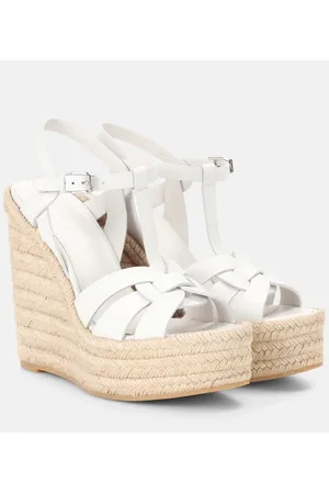 Saint Laurent Tribute 130 leather espadrilles