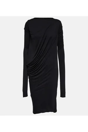 Rick Owens Lilies draped jersey midi dress