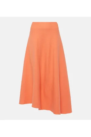 Jil Sander High-rise asymmetric wool midi skirt