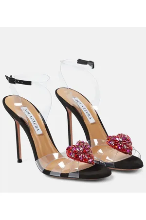 Aquazzura Love Me 105 embellished PVC sandals