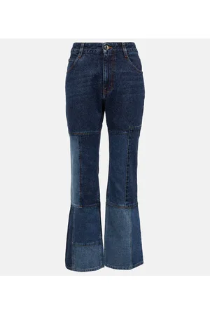 Chloé ChloÃ© Patchwork cropped flared jeans