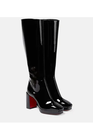 Christian Louboutin Alleo 90 patent leather knee-high boots