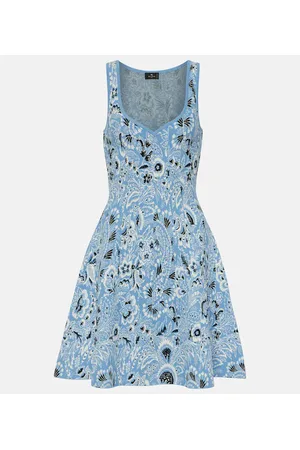 Etro Paisley knitted jacquard minidress
