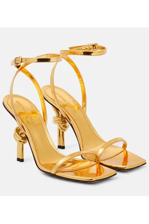 Bottega Veneta Knot mirrored leather sandals