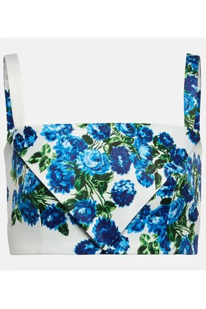 EMILIA WICKSTEAD Zori floral crop top