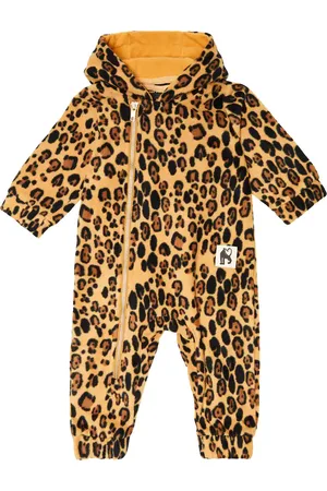 Mini Rodini Baby leopard-print onesie