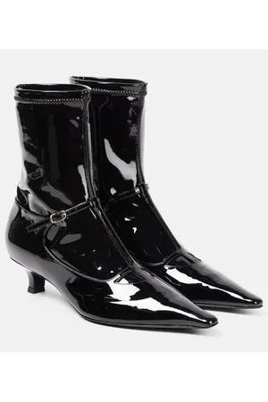 The Row Cyd patent leather ankle boots