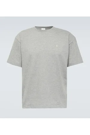 Saint Laurent Cassandre cotton-blend piquÃ© T-shirt