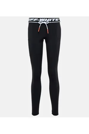 OFF-WHITE Logo-jacquard low-rise leggings