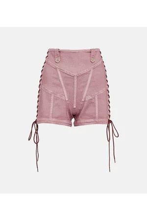 Jean Paul Gaultier X KNWLS high-rise denim corset shorts