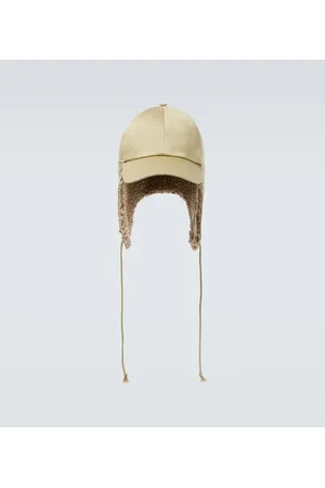 Burberry Faux-shearling trimmed cotton hat
