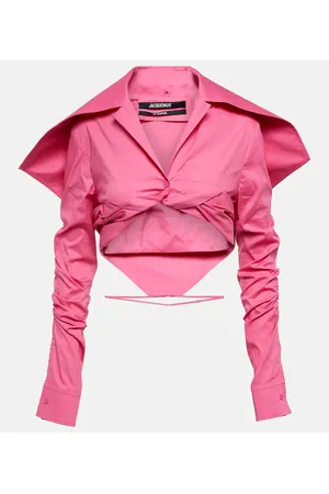 Jacquemus La Chemise Meio cotton cropped shirt