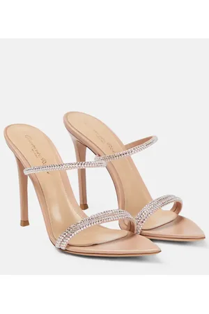 Gianvito Rossi Embellished leather mules