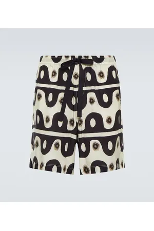 COMMAS Printed cotton and silk shorts