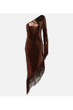 ‎Taller Marmo‎ Aventador Disco sequined fringed midi dress