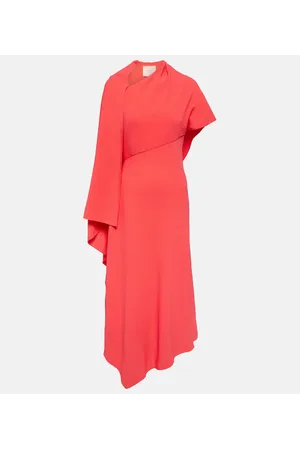 Roksanda Pascale cape-detail crÃªpe maxi dress