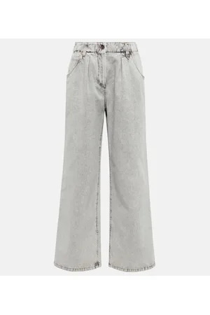 Brunello Cucinelli High-rise wide-leg jeans