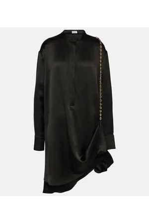Loewe Chain-detail silk satin shirt dress