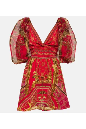 Camilla Printed silk minidress