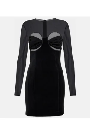 Nensi Dojaka Cutout velvet minidress