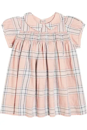 BONPOINT Baby Joyeuse checked cotton-blend dress