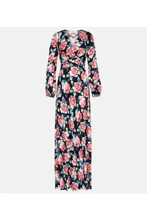 Diane von Furstenberg Monika floral satin maxi dress