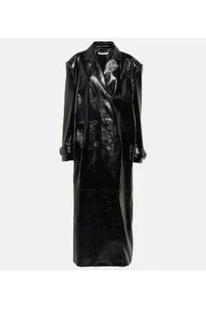 Alessandra Rich Double-breasted leather coat