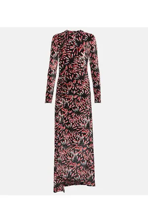 Paco rabanne Printed velvet maxi dress